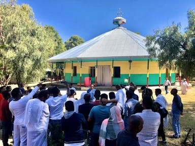 Group gathering around Balchi Ammanuel