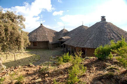 Tukuls of Simien Lodge in the Simien Mountains